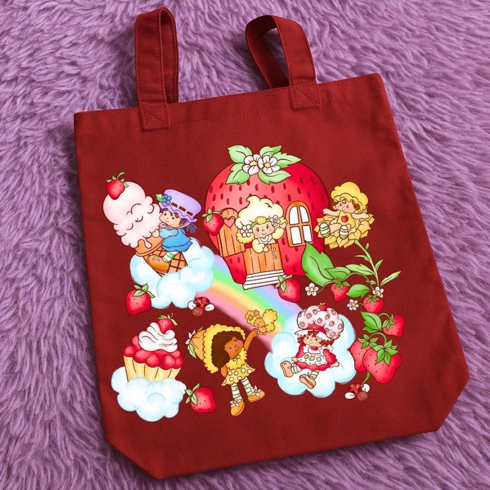 strawberry shortcake canvas tote